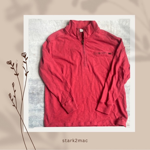 J. Crew Men's Red Quarter-Zip Sweater - Picture 1 of 4